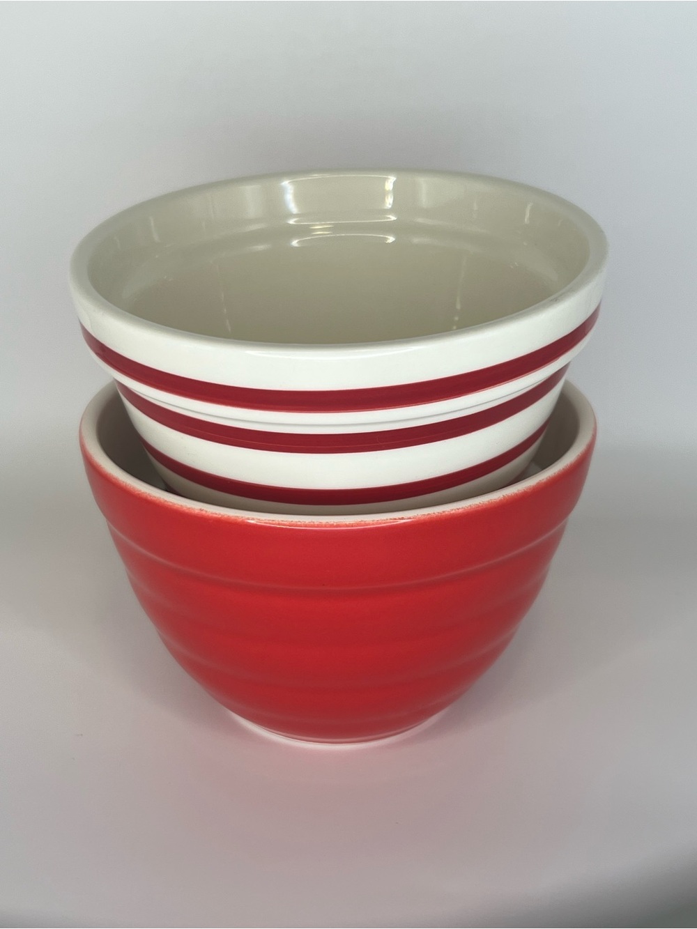 Set of Two Crate&Barrel Nesting Bowls - 4.75”
